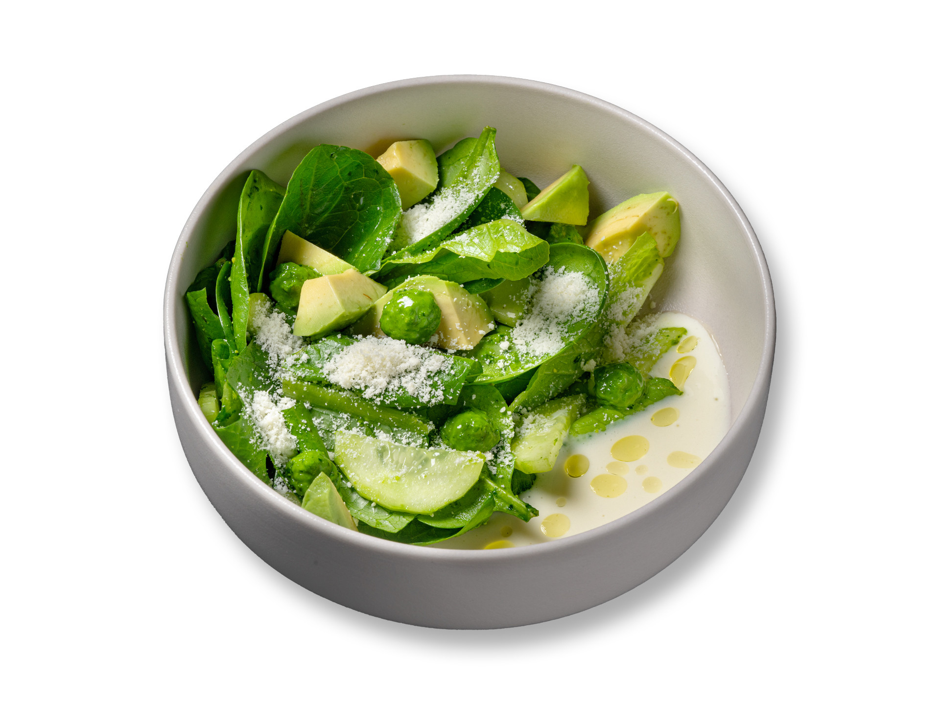 Зелёный салат с авокадо и пармезаном_0