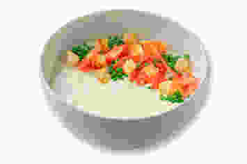 Картофельный крем-суп с чоризо